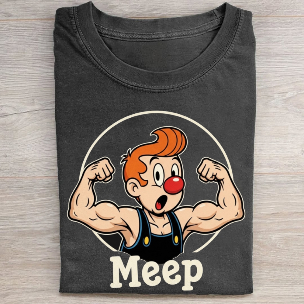 Buff Beaker "Meep!" Gym Parody Vintage Washed Tee 