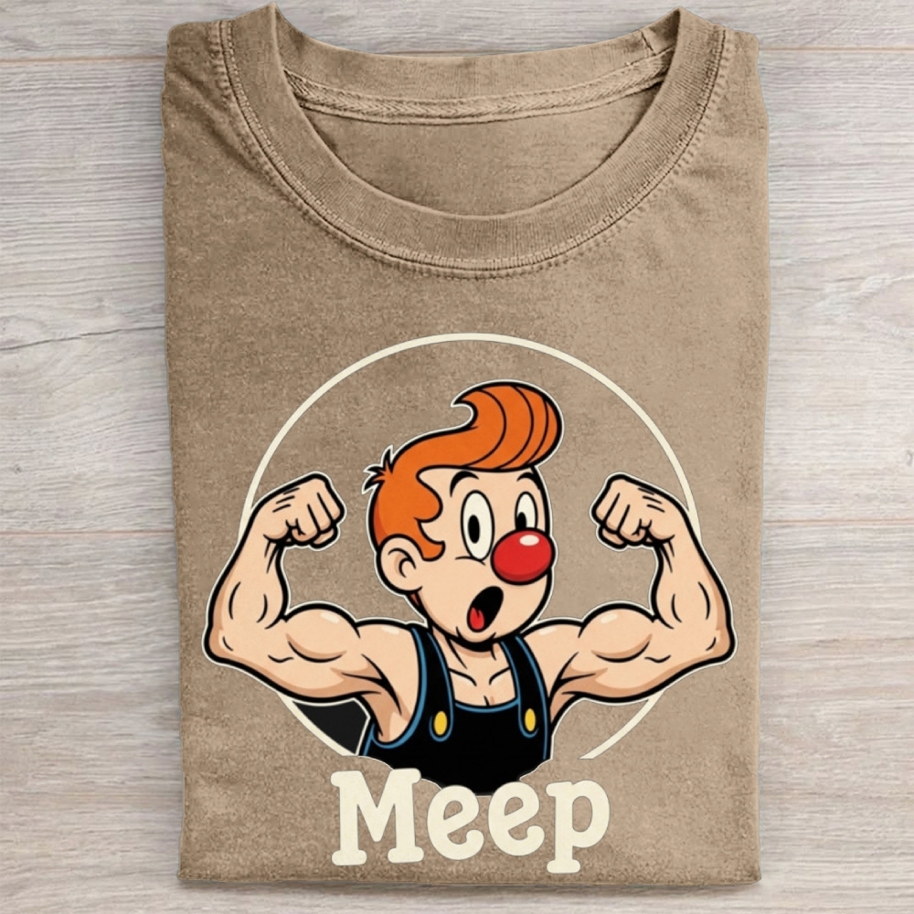 Buff Beaker "Meep!" Gym Parody Vintage Washed Tee 
