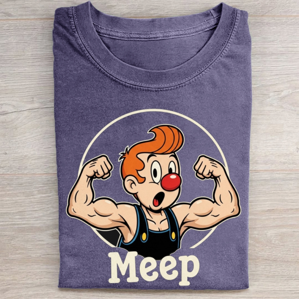 Buff Beaker "Meep!" Gym Parody Vintage Washed Tee 