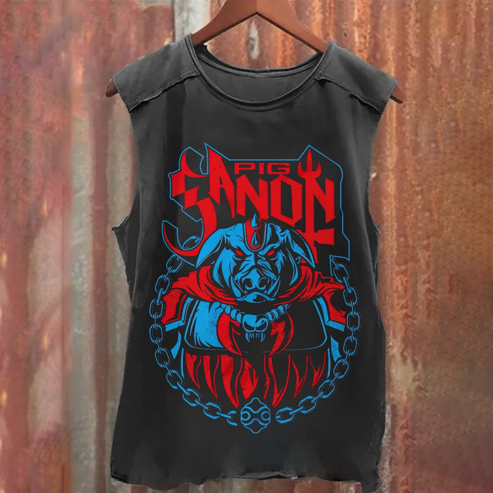 Monstrous King of Darkness Washed Tank Top 