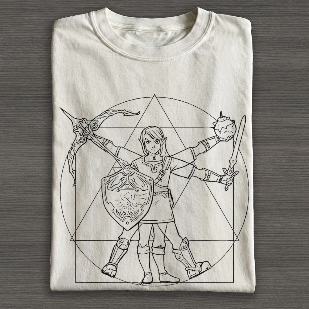 Vitruvian Hylian Cotton T-shirt 