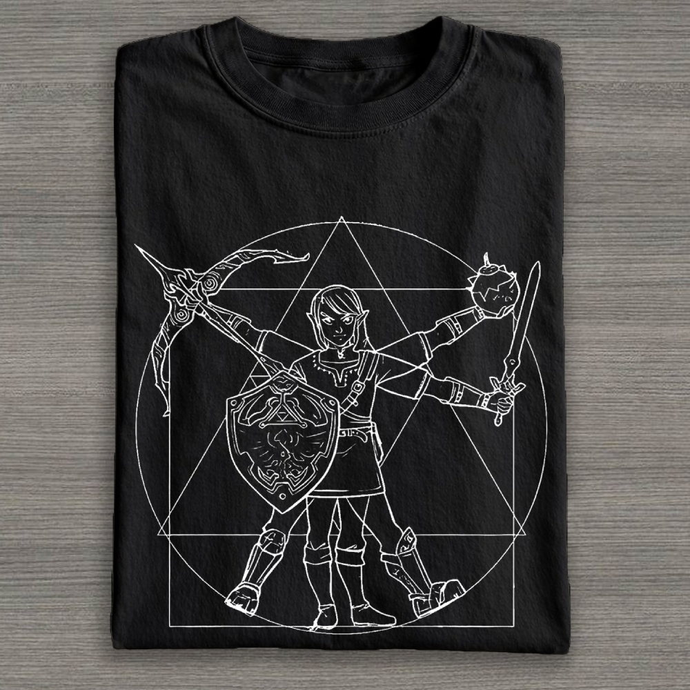 Vitruvian Hylian Cotton T-shirt 