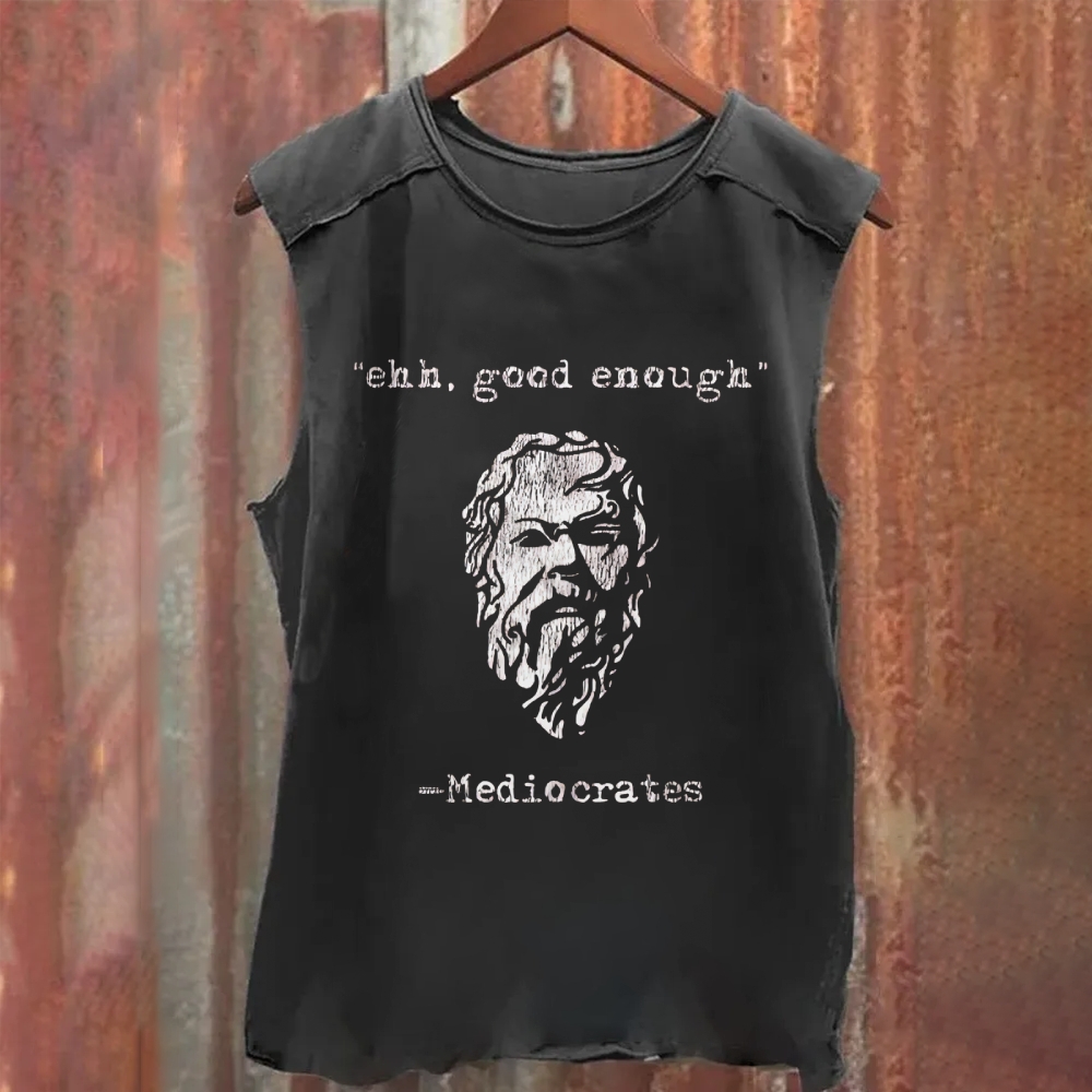 Mediocrates eh Good Enough Washed Tank Top
