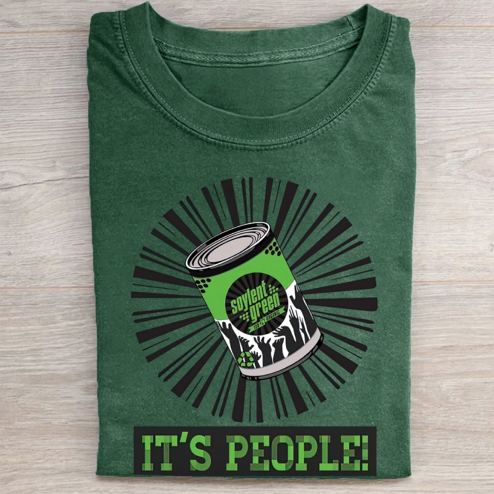 "Soylent Green It's People!" Vintage Can Graphic Vintage Washed Tee
