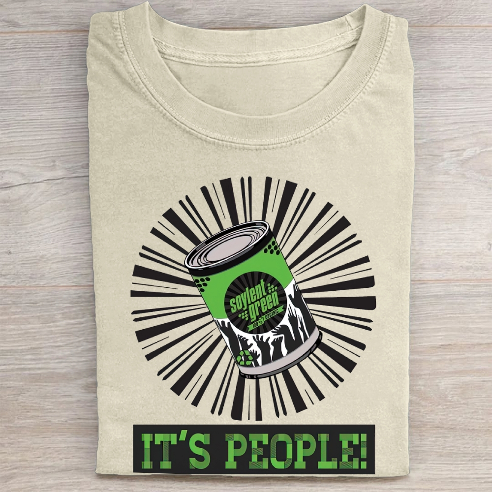 "Soylent Green It's People!" Vintage Can Graphic Vintage Washed Tee