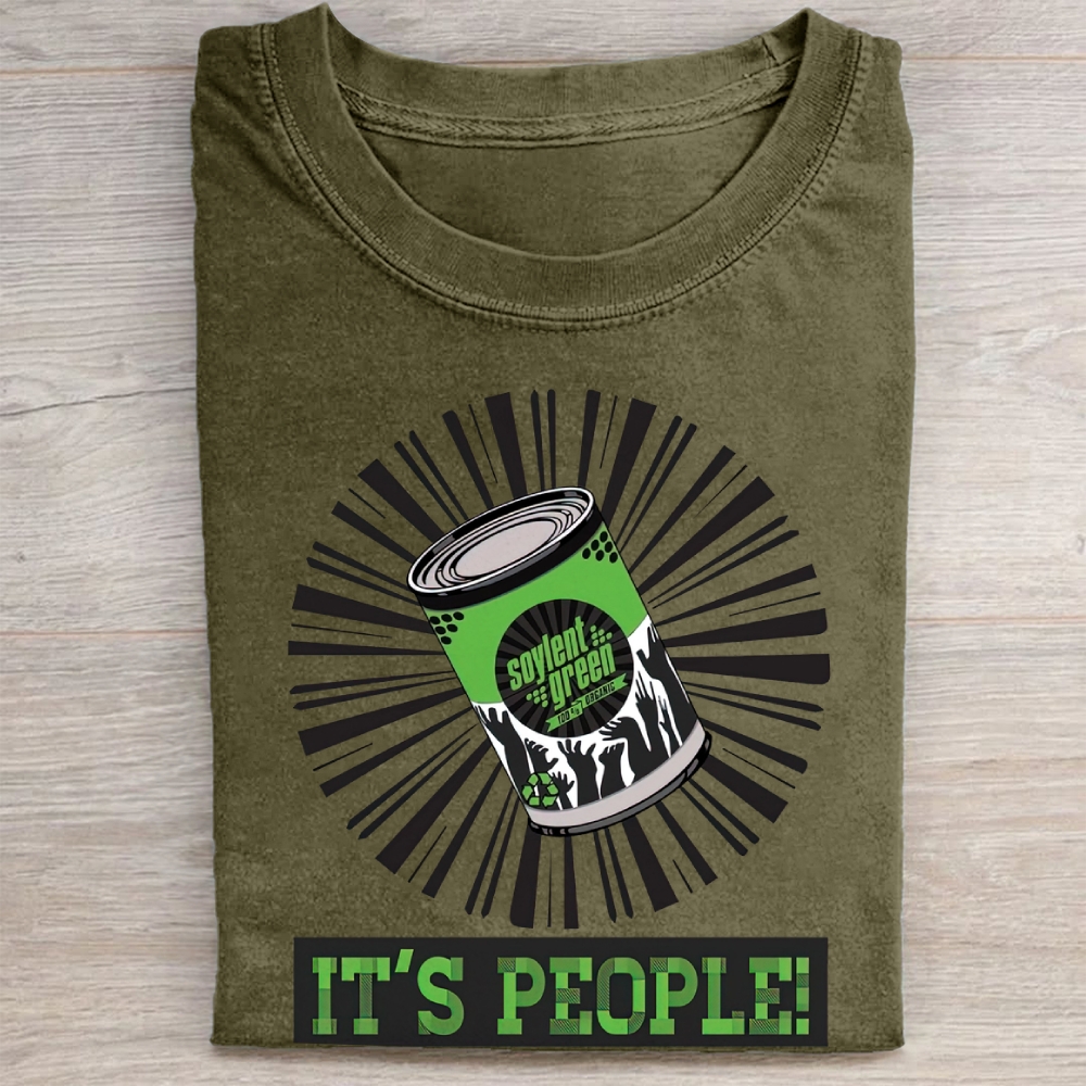 "Soylent Green It's People!" Vintage Can Graphic Vintage Washed Tee