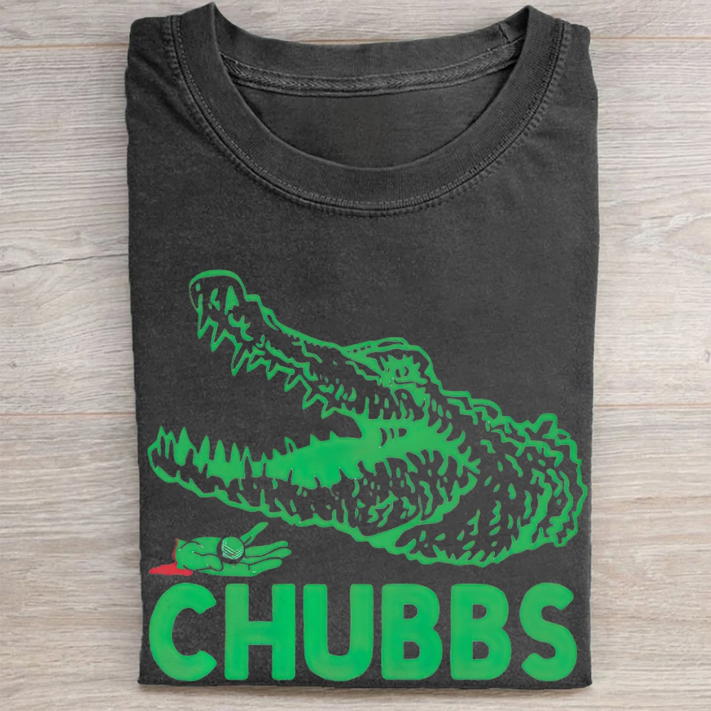 "Chubbs" Crocodile Golf Meme Vintage Washed Tee