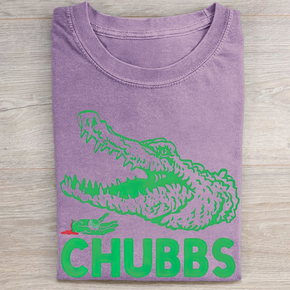 "Chubbs" Crocodile Golf Meme Vintage Washed Tee