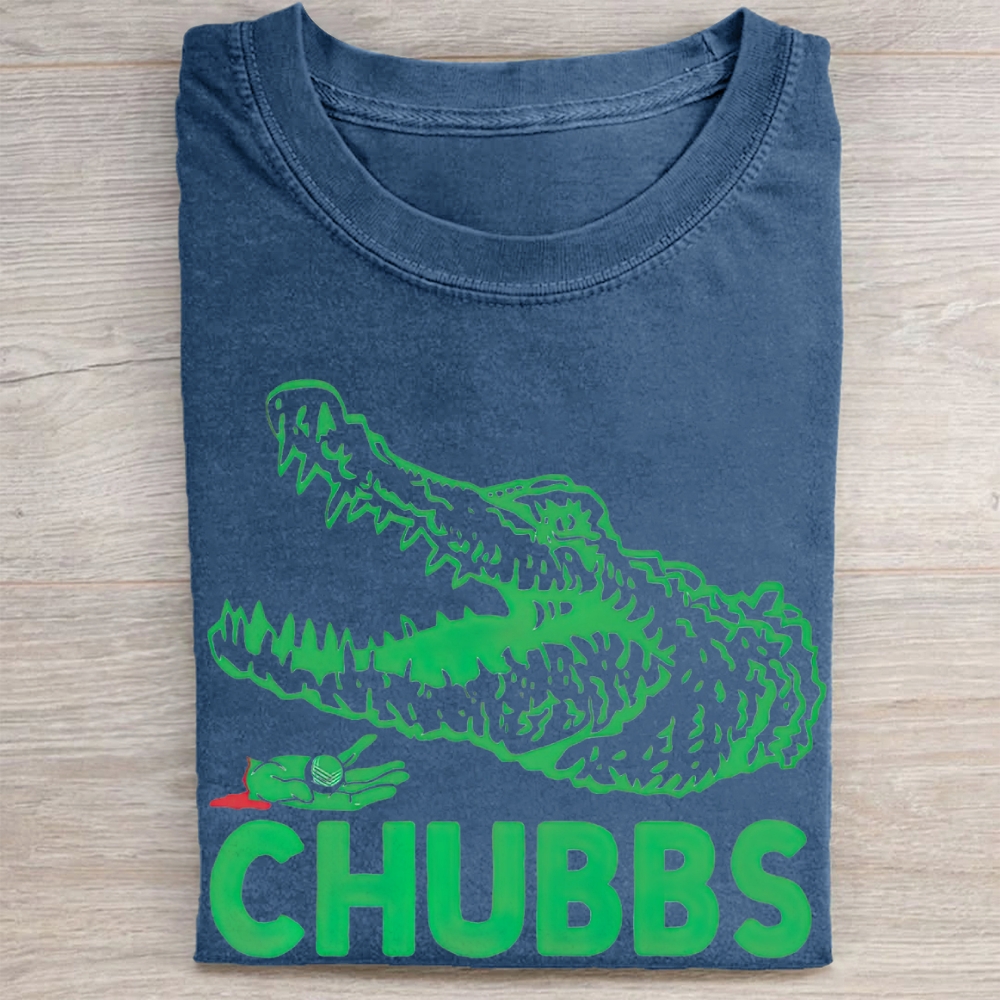 "Chubbs" Crocodile Golf Meme Vintage Washed Tee