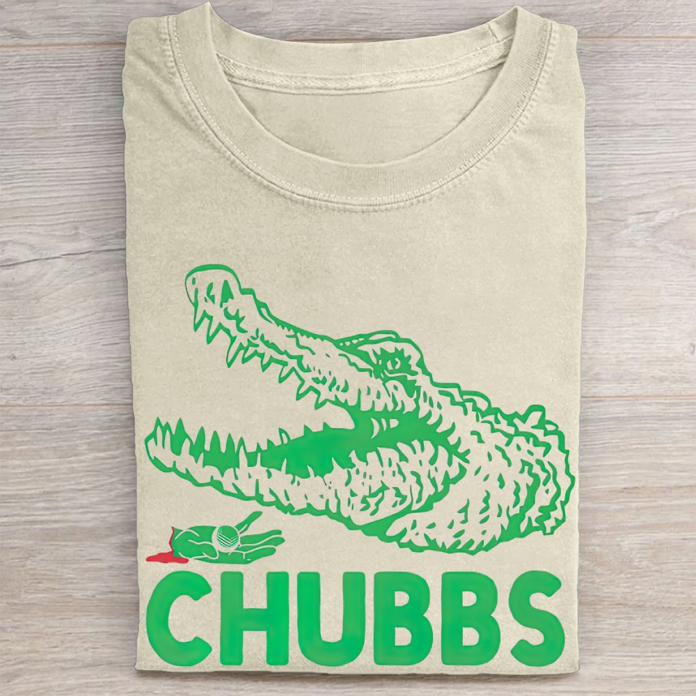 "Chubbs" Crocodile Golf Meme Vintage Washed Tee