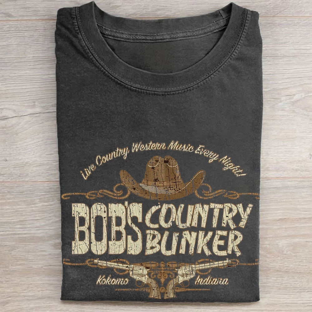 "Bob's Country Bunker" Retro Western Vintage Washed Tee