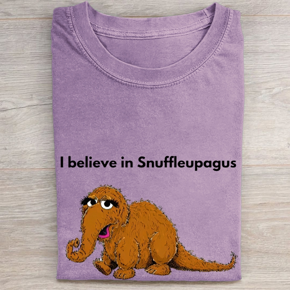  "I Believe in Snuffleupagus" Vintage Washed Tee