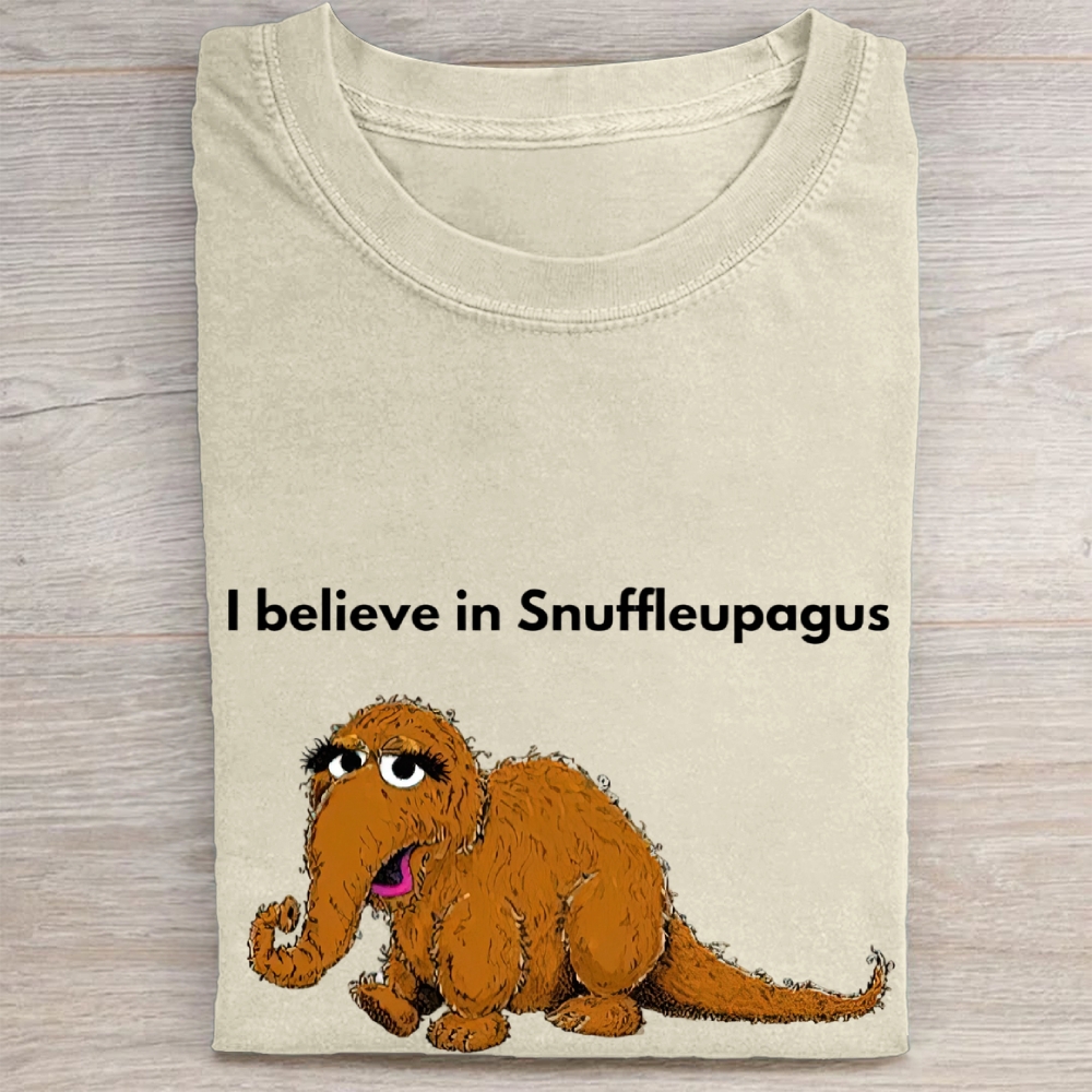  "I Believe in Snuffleupagus" Vintage Washed Tee