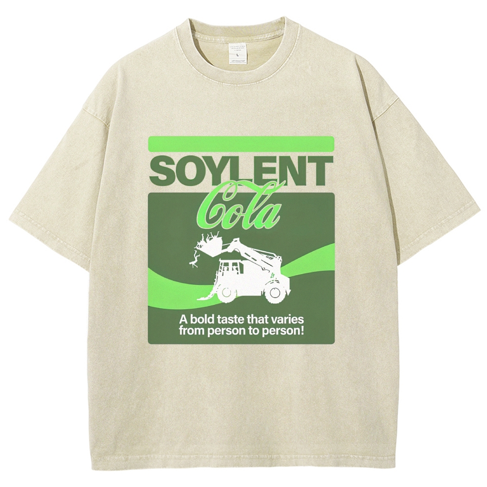 "Soylent Cola" Parody Cola Logo Washed T-Shirt