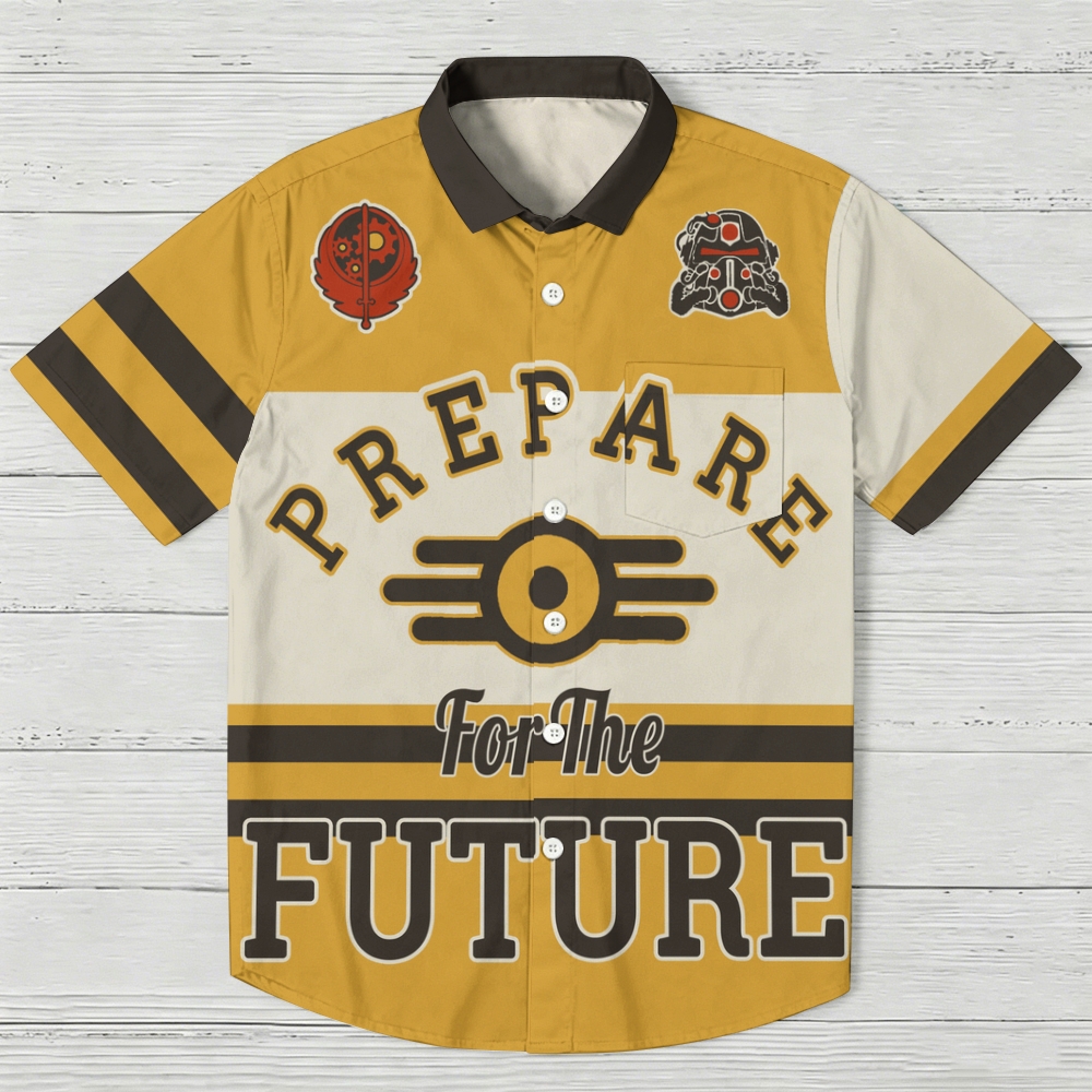 Vintage "Fallout Prepare For The Future" Vault-Tec Hawaiian Shirt