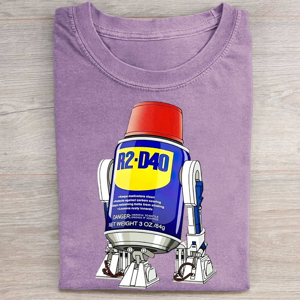 "R2-D40" WD-40 Parody  Vintage Washed Tee