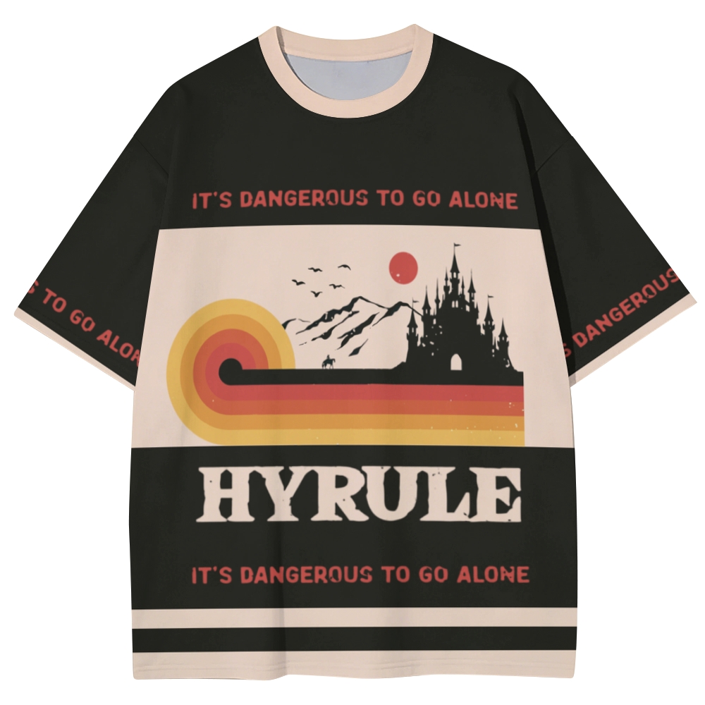 "Hyrule Retro Travel Poster" Vintage Oversized Unisex Print T-Shirt