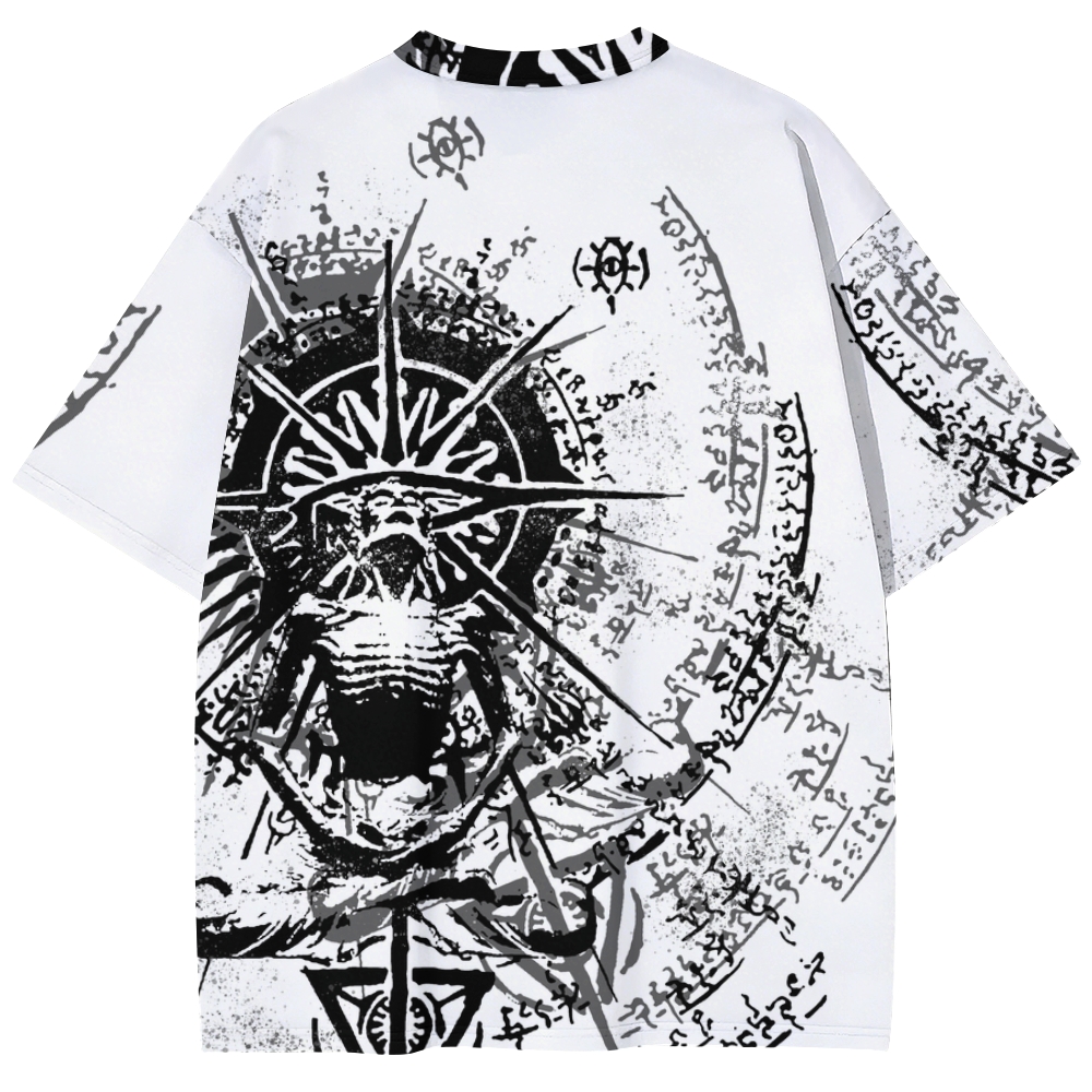 "Occult Ritual" Vintage Graphic Oversized Unisex Print T-Shirt
