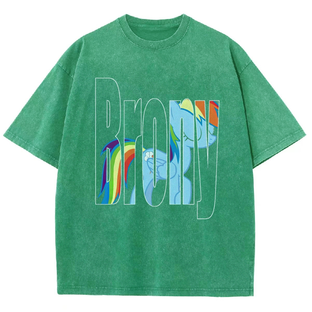 "Brony Rainbow Dash" My Little Pony Parody Washed T-Shirt