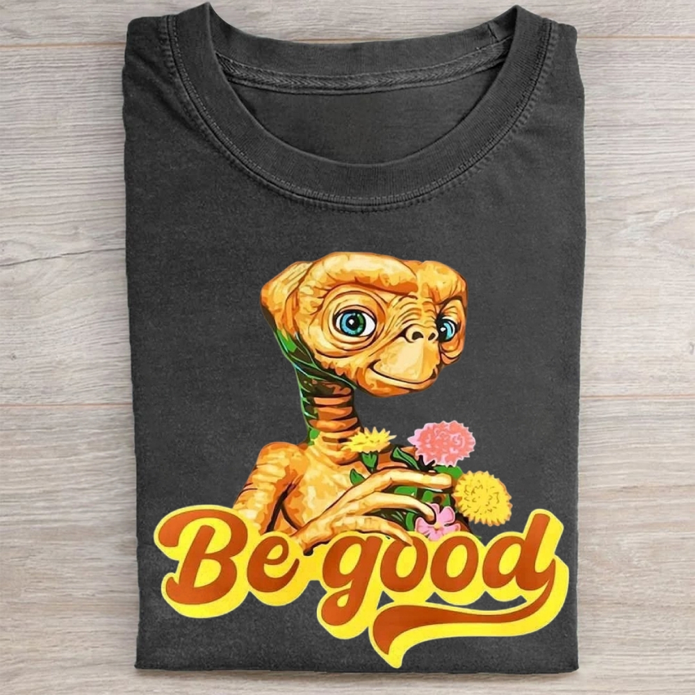 "E.T. 'Be Good'" Retro Alien Vintage Washed Tee 