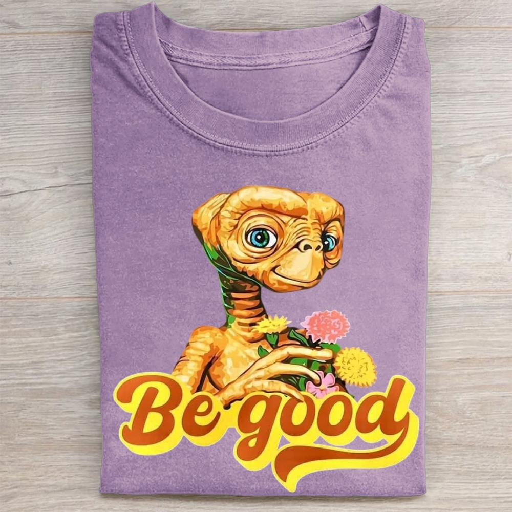 "E.T. 'Be Good'" Retro Alien Vintage Washed Tee 