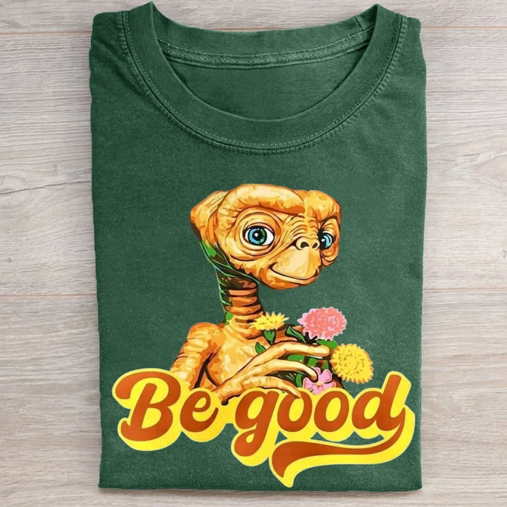 "E.T. 'Be Good'" Retro Alien Vintage Washed Tee 