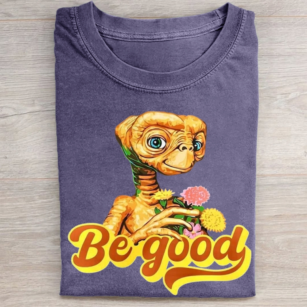 "E.T. 'Be Good'" Retro Alien Vintage Washed Tee 