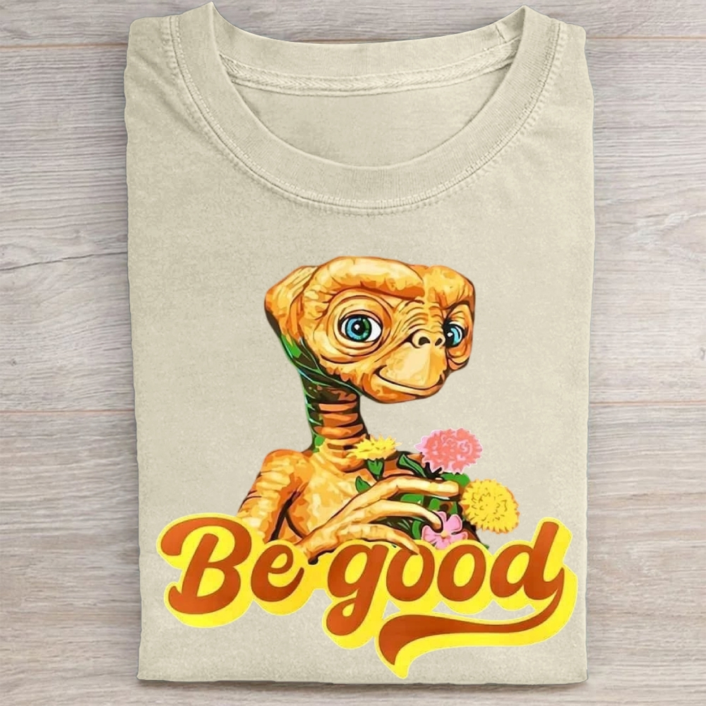 "E.T. 'Be Good'" Retro Alien Vintage Washed Tee 