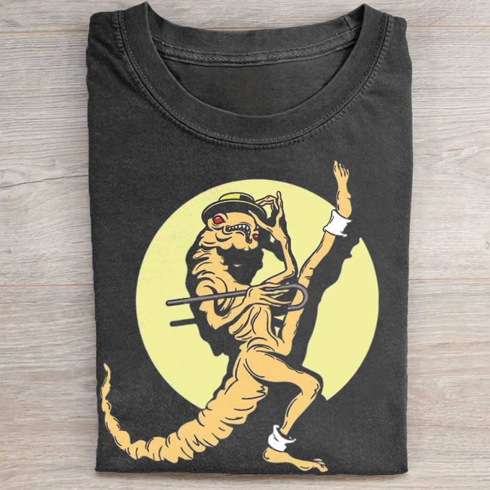 "Alien Tap Dancer" Retro Sci-Fi Parody Vintage Washed Tee