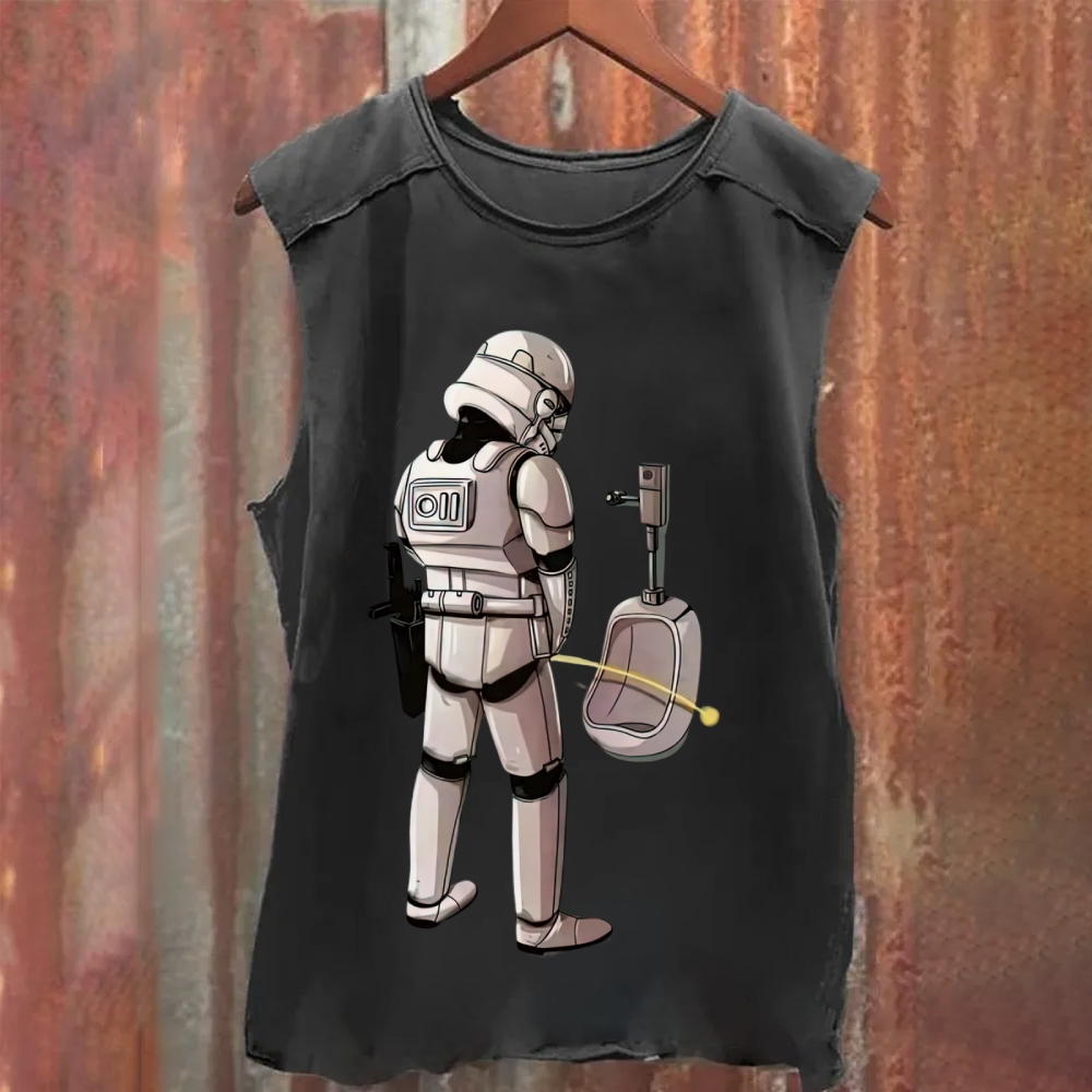 Even In Here, Stormtrooper Still Misses! Washed Tank Top