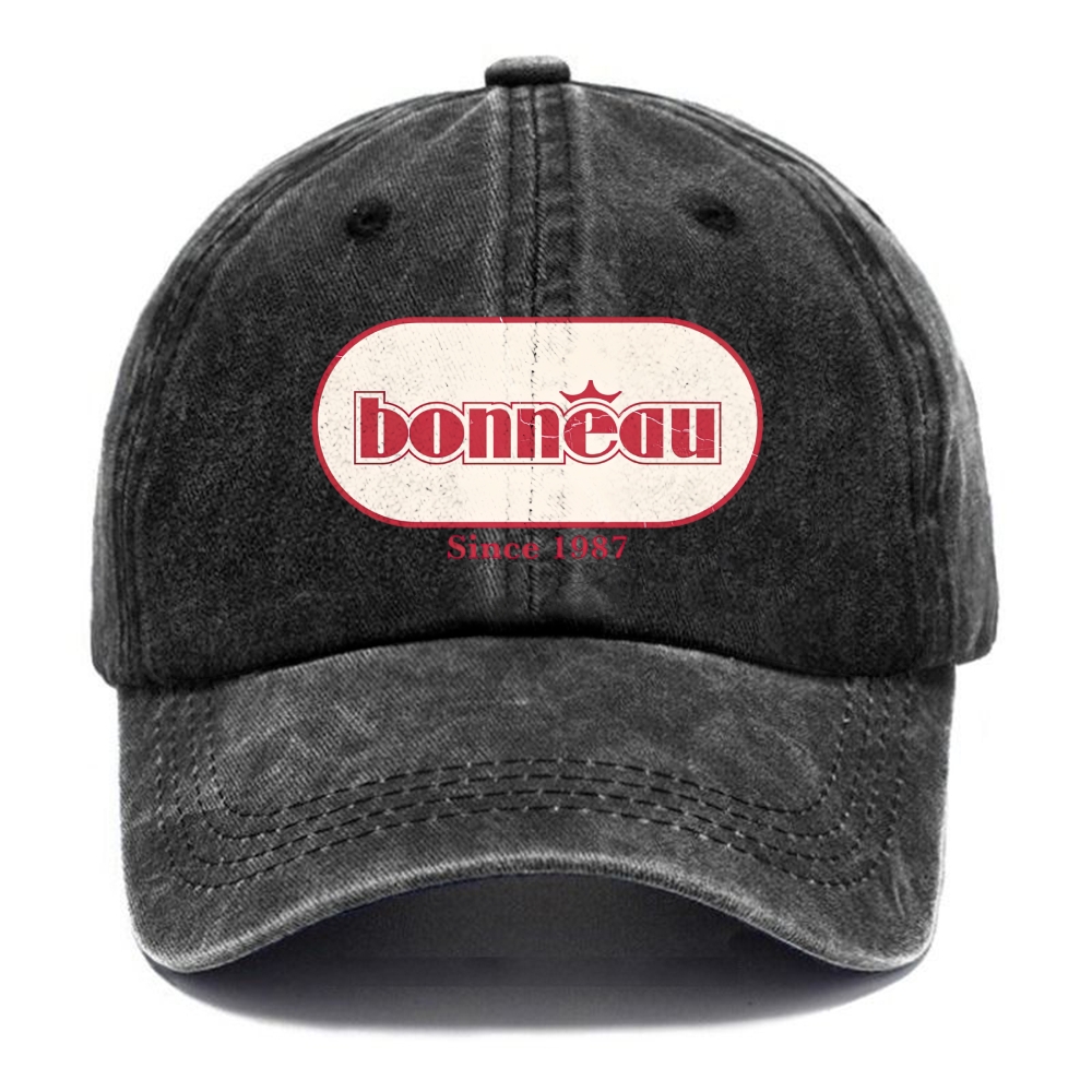 "bonneau Since 1987" Retro Vintage Casual Washed Cap