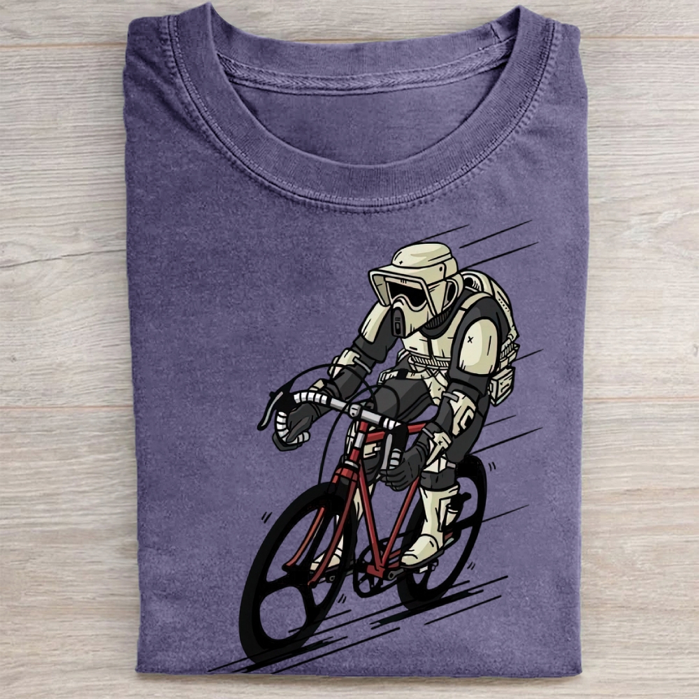 Scout Trooper Cycling Retro  Vintage Washed Tee