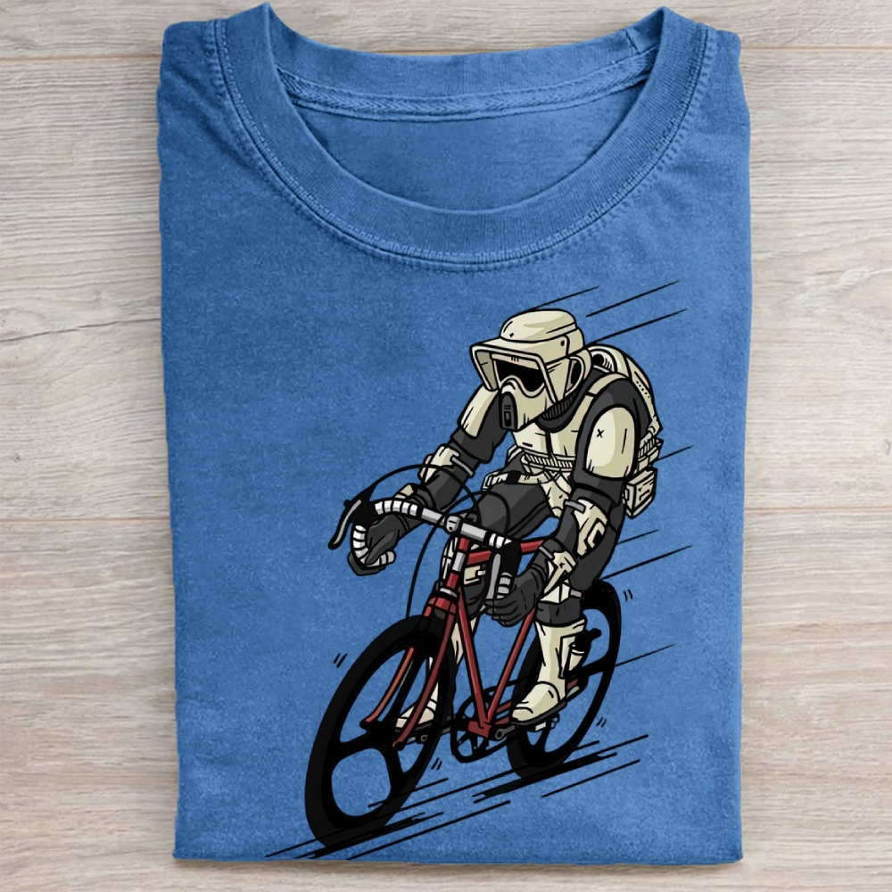 Scout Trooper Cycling Retro  Vintage Washed Tee