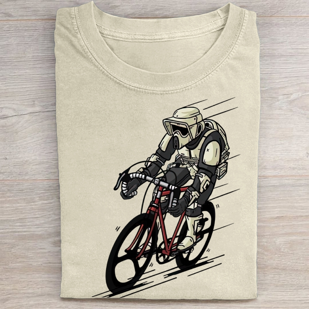 Scout Trooper Cycling Retro  Vintage Washed Tee