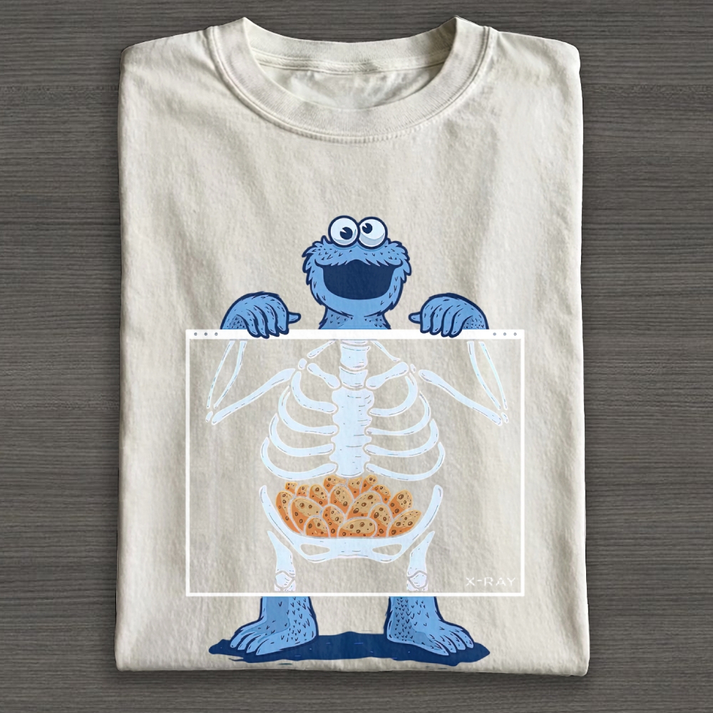  Cookie Monster "X-Ray" Cotton T-shirt