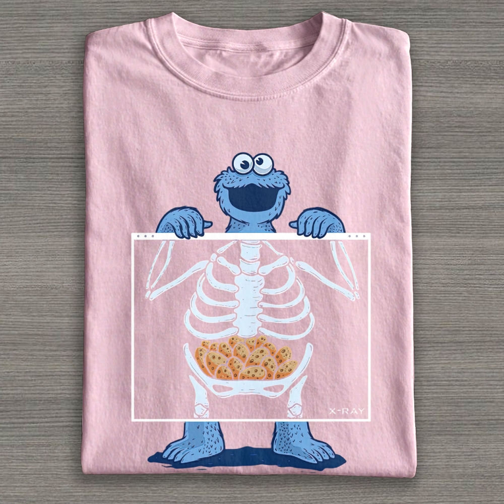  Cookie Monster "X-Ray" Cotton T-shirt