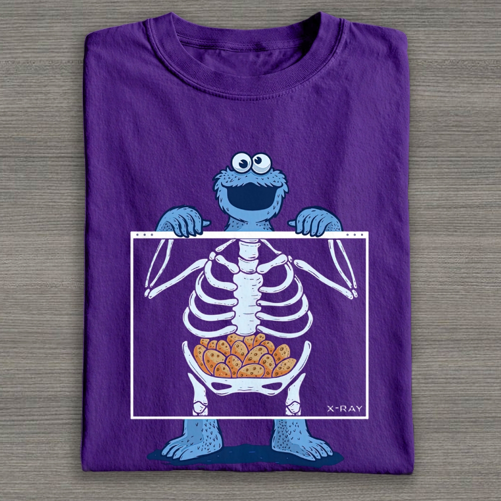  Cookie Monster "X-Ray" Cotton T-shirt