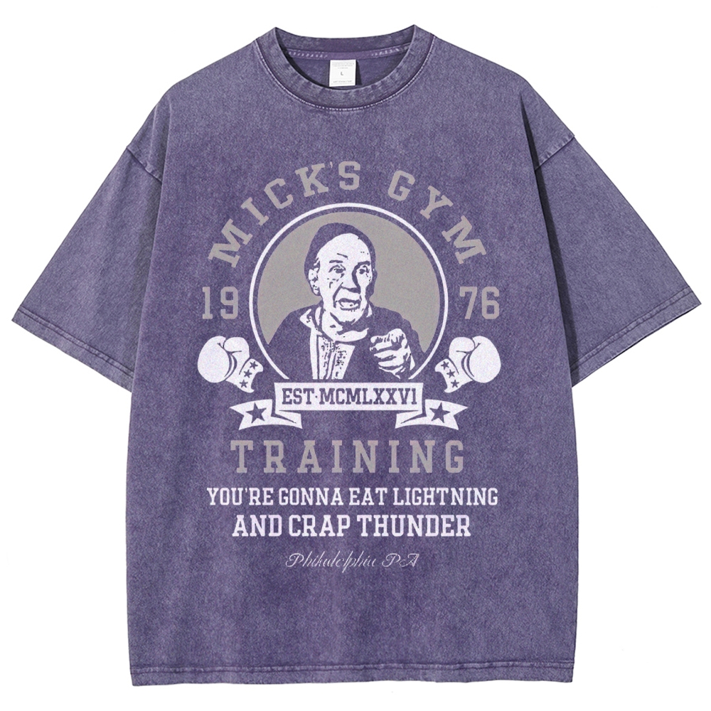 "Mick's Gym" Rocky Balboa Boxing Vintage Washed T-Shirt 