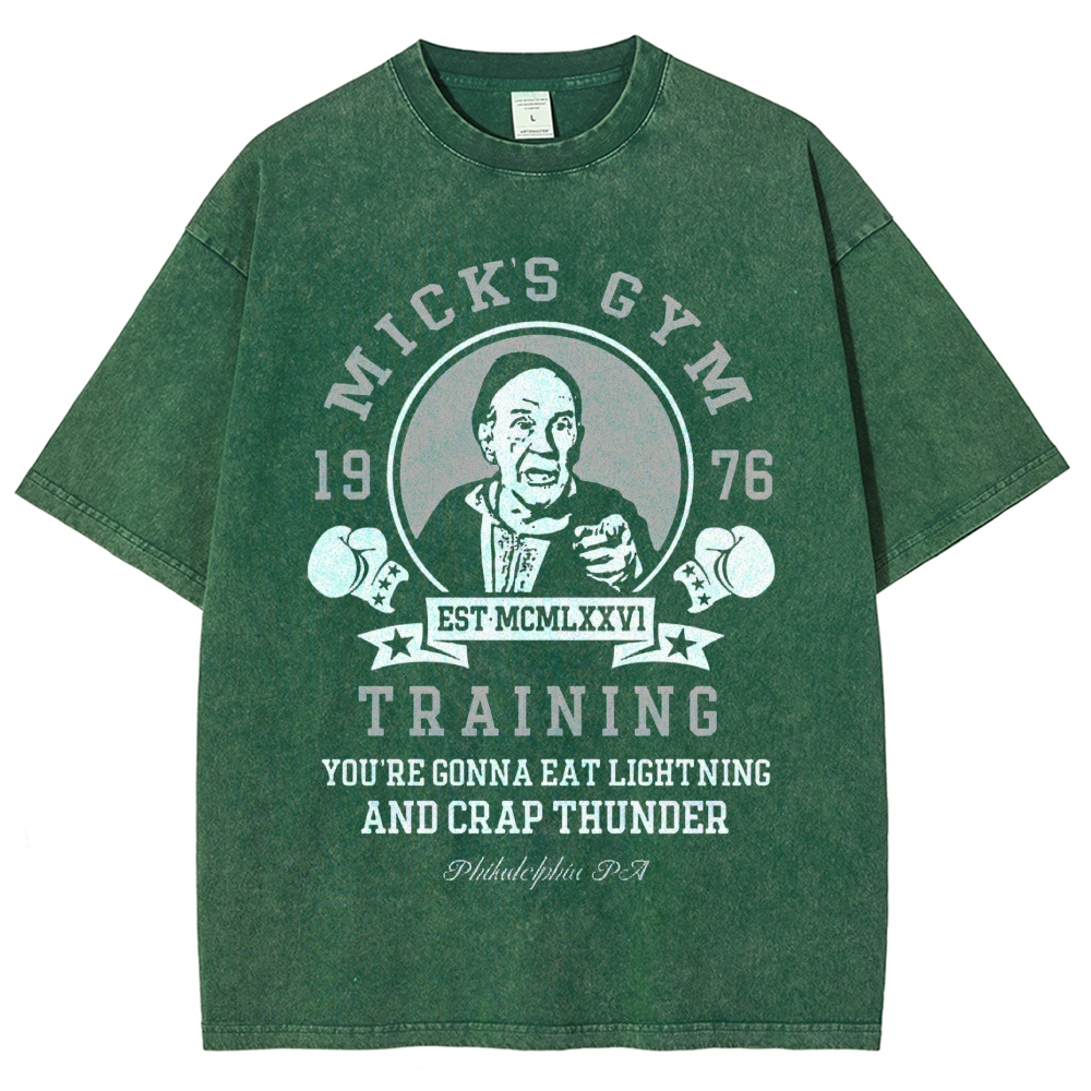 "Mick's Gym" Rocky Balboa Boxing Vintage Washed T-Shirt 