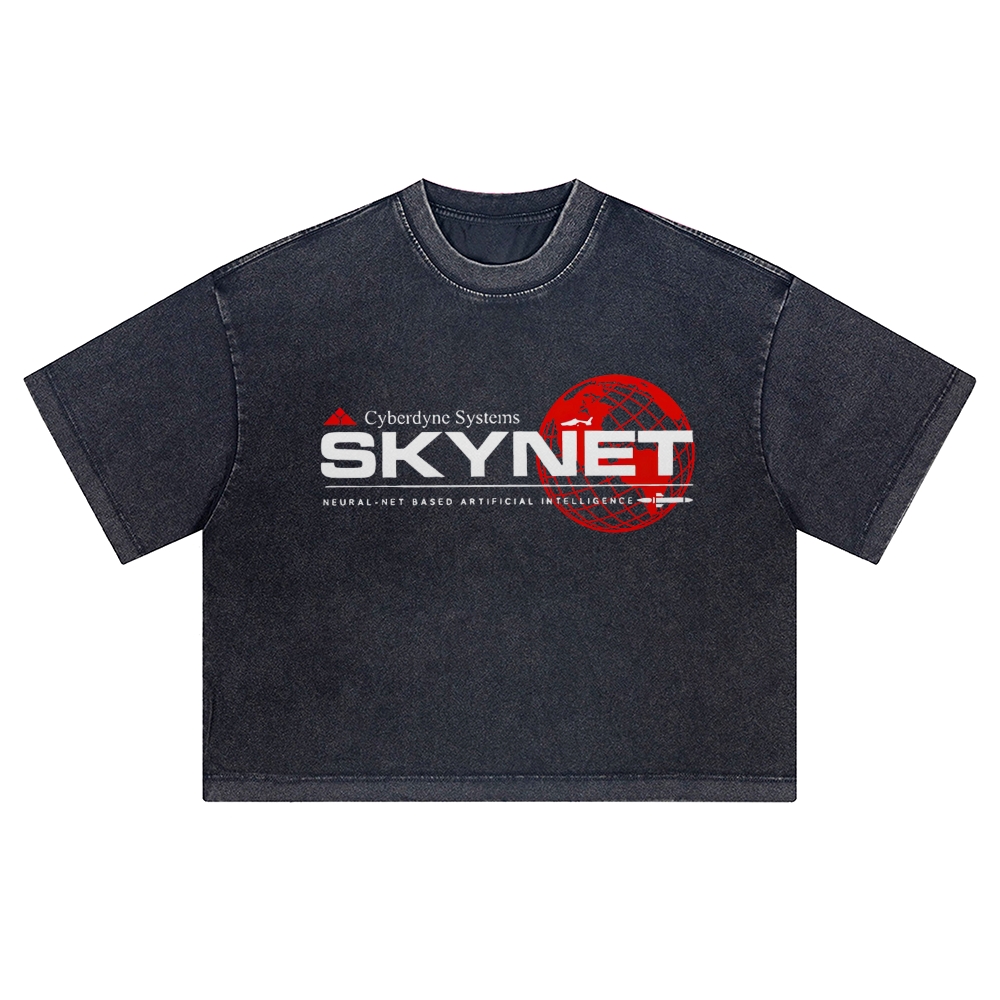 Cyberdyne Systems Skynet Washed Cropped T-Shirt