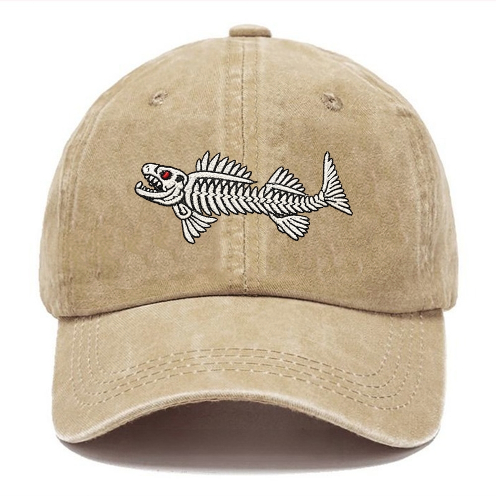  Fishbone Casual Washed Cap 