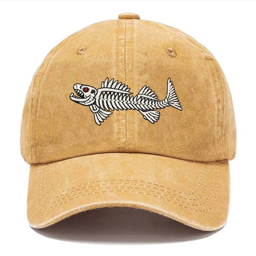  Fishbone Casual Washed Cap 