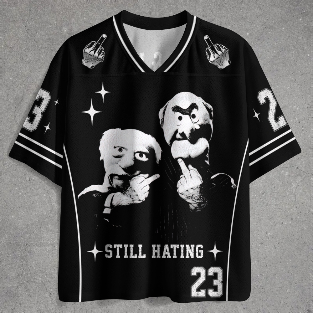 Statler & Waldorf Black & White Print Jersey Shirts