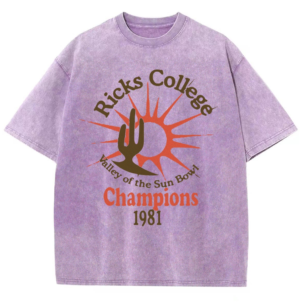 "Ricks College 1981 Valley of the Sun Bowl" Vintage Washed T-Shirt