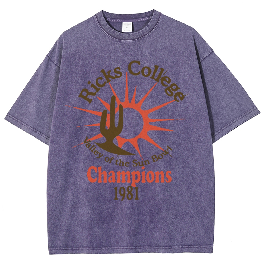 "Ricks College 1981 Valley of the Sun Bowl" Vintage Washed T-Shirt