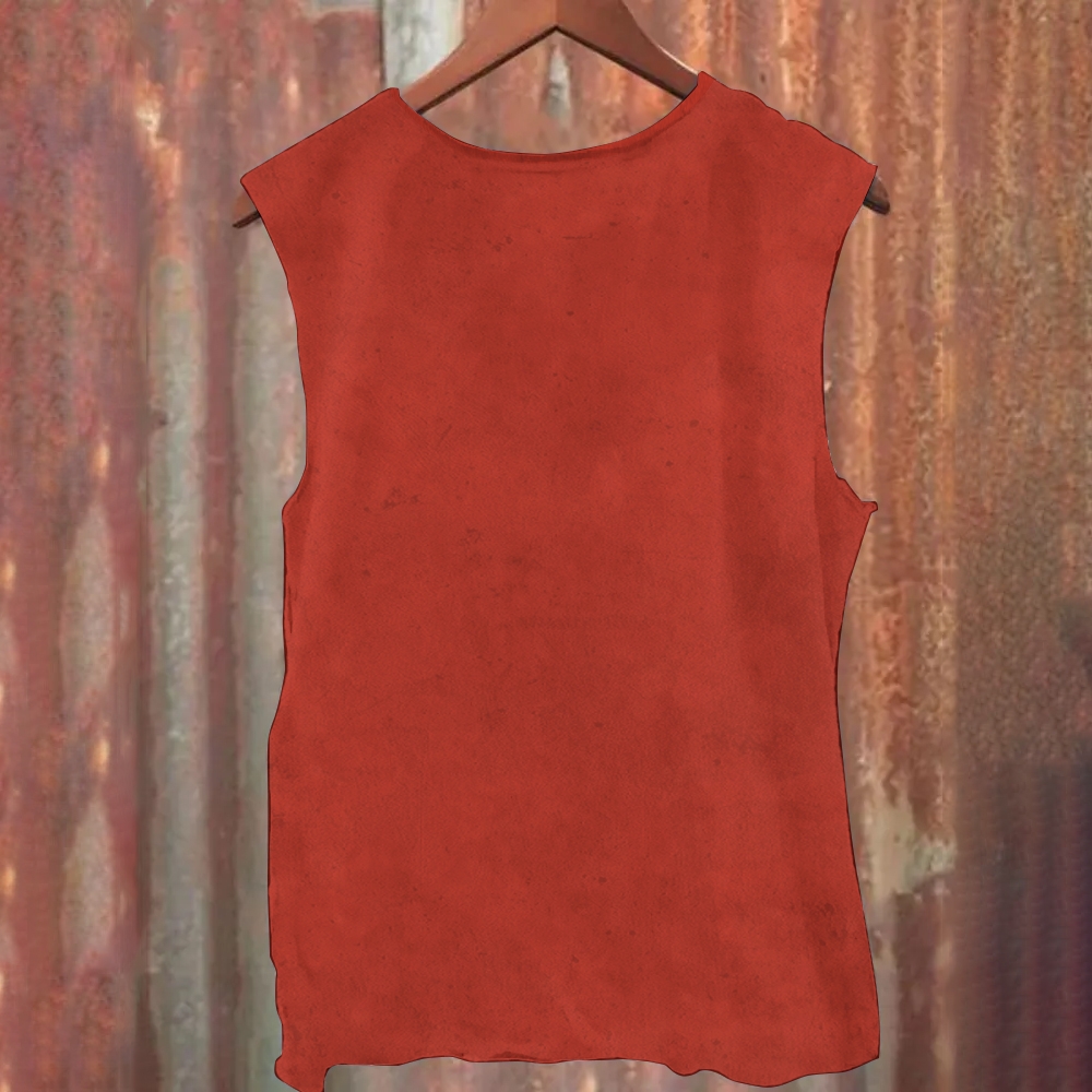 Red Overlord Soldier Skull Rebellion Printed Tank Top 