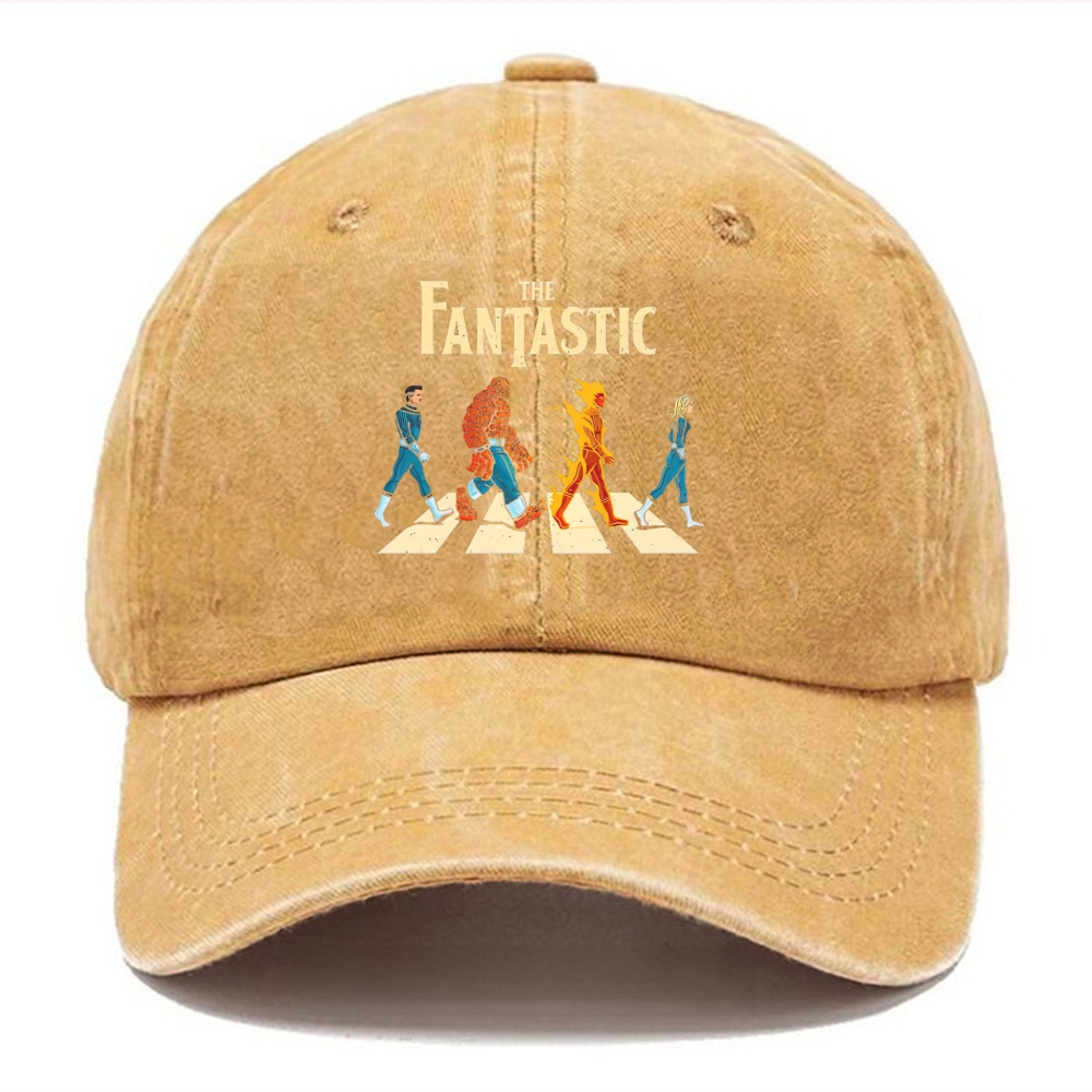 The Fantastic Four Superhero Vintage Casual Washed Cap