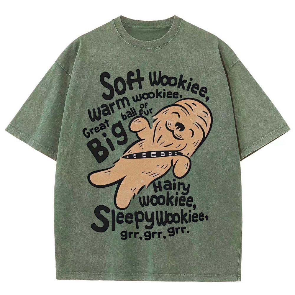 "Soft Wookiee" Star Wars Parody Cute Vintage Washed T-Shirt