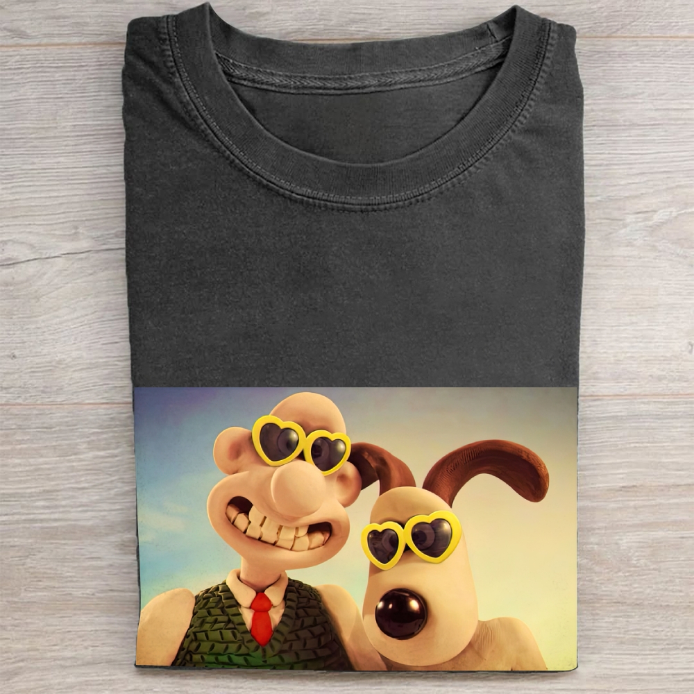 Heart Sunglasses Retro Aardman Vintage Washed Tee 