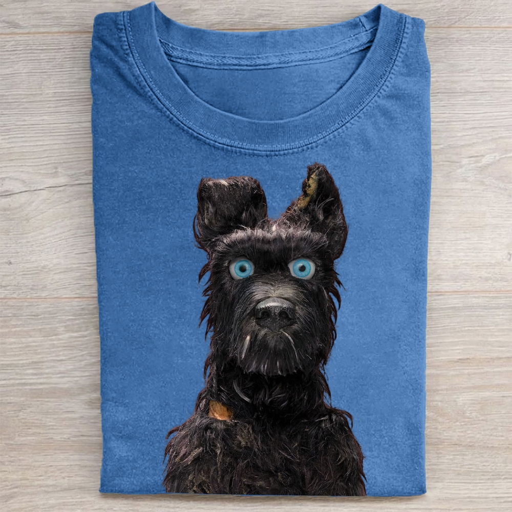 Chief "Isle of Dogs" Wes Anderson Movie Vintage Washed Tee